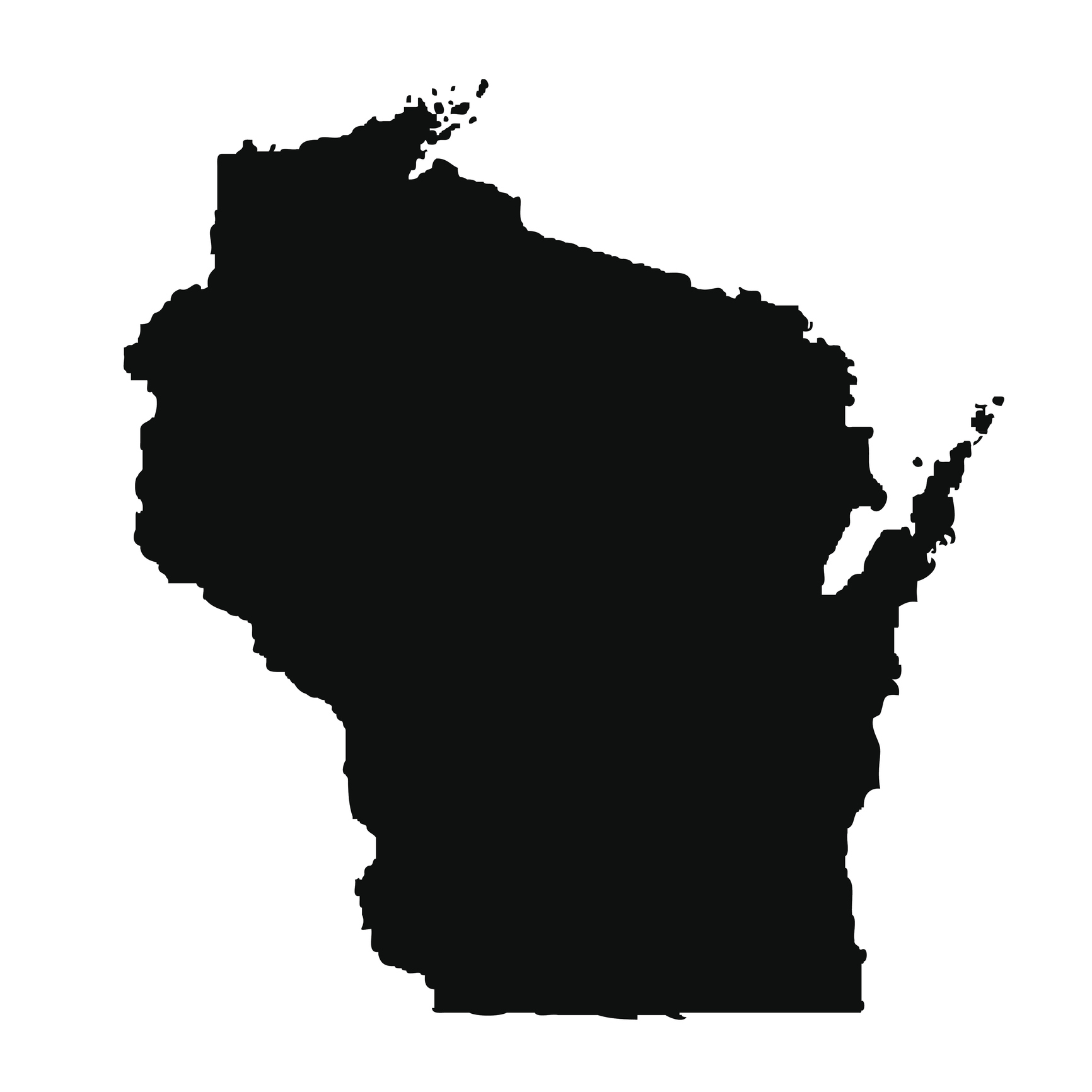 map of the U.S. state of Wisconsin